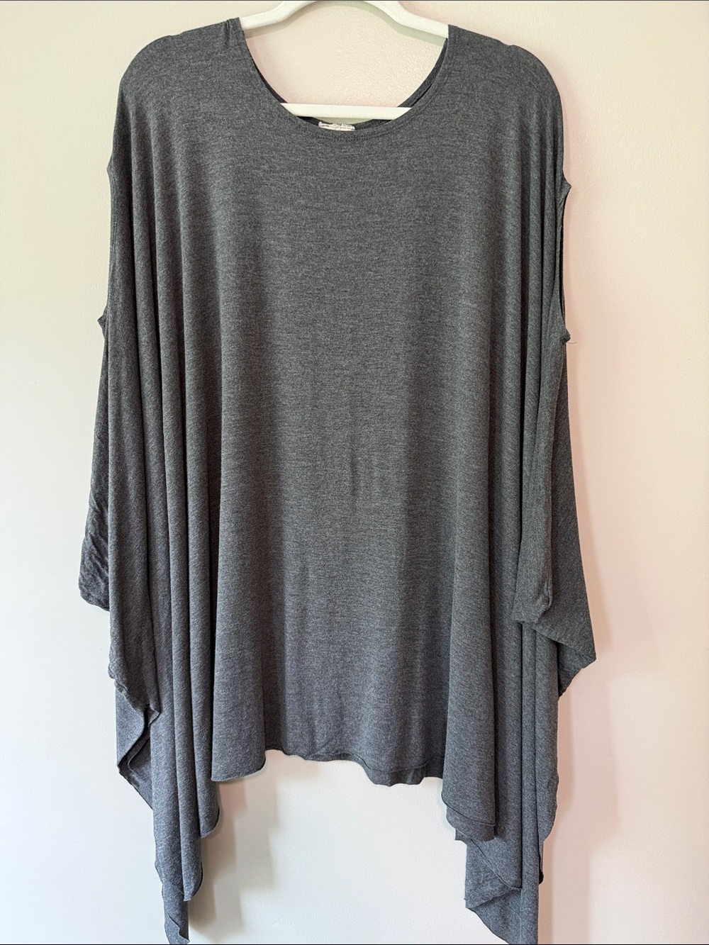 Women’s Relaxed Drape Tunic Top - Charcoal Gray